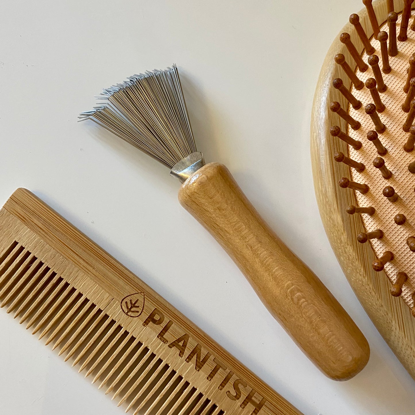 Bamboo Hair Brush Set