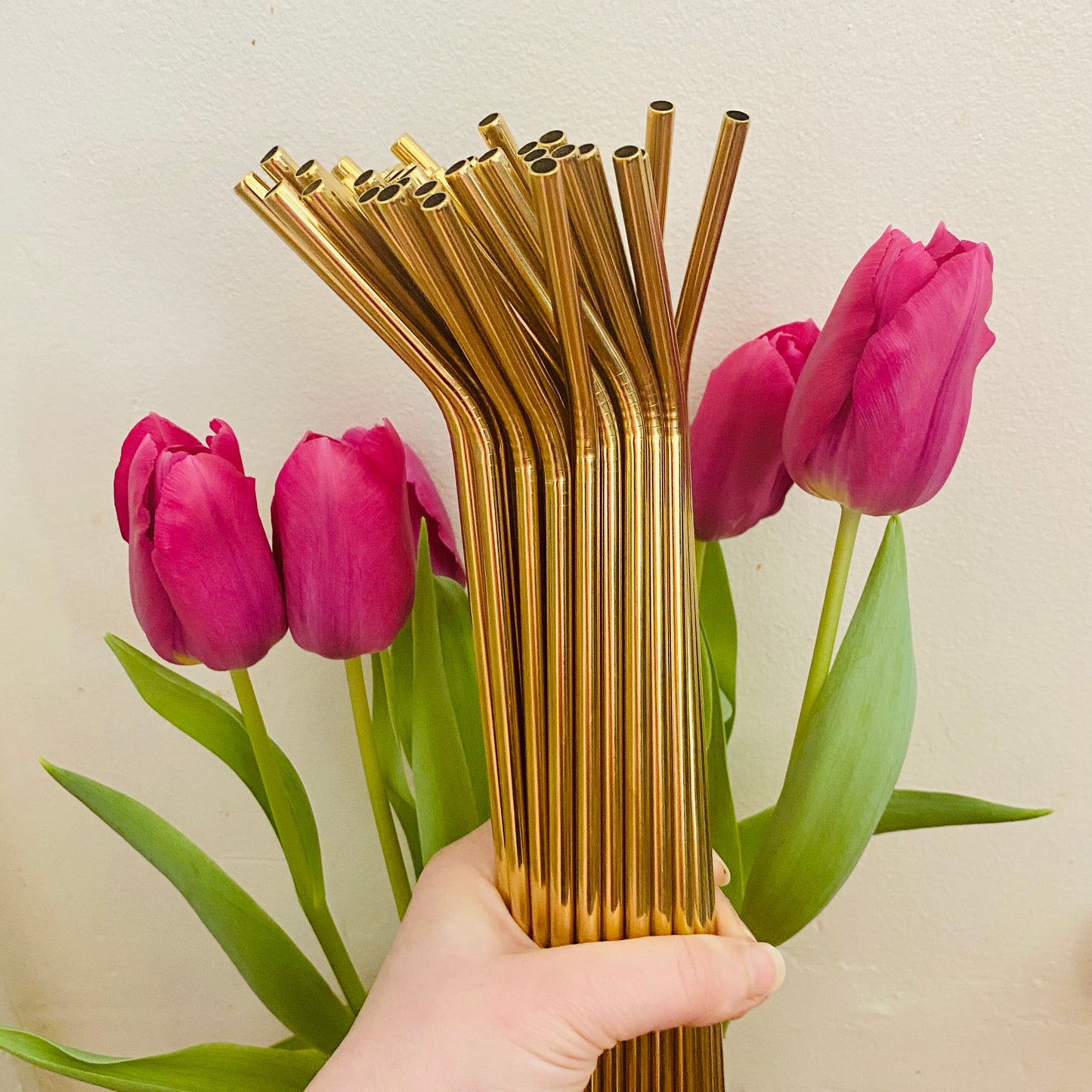 Gold Metal Straws