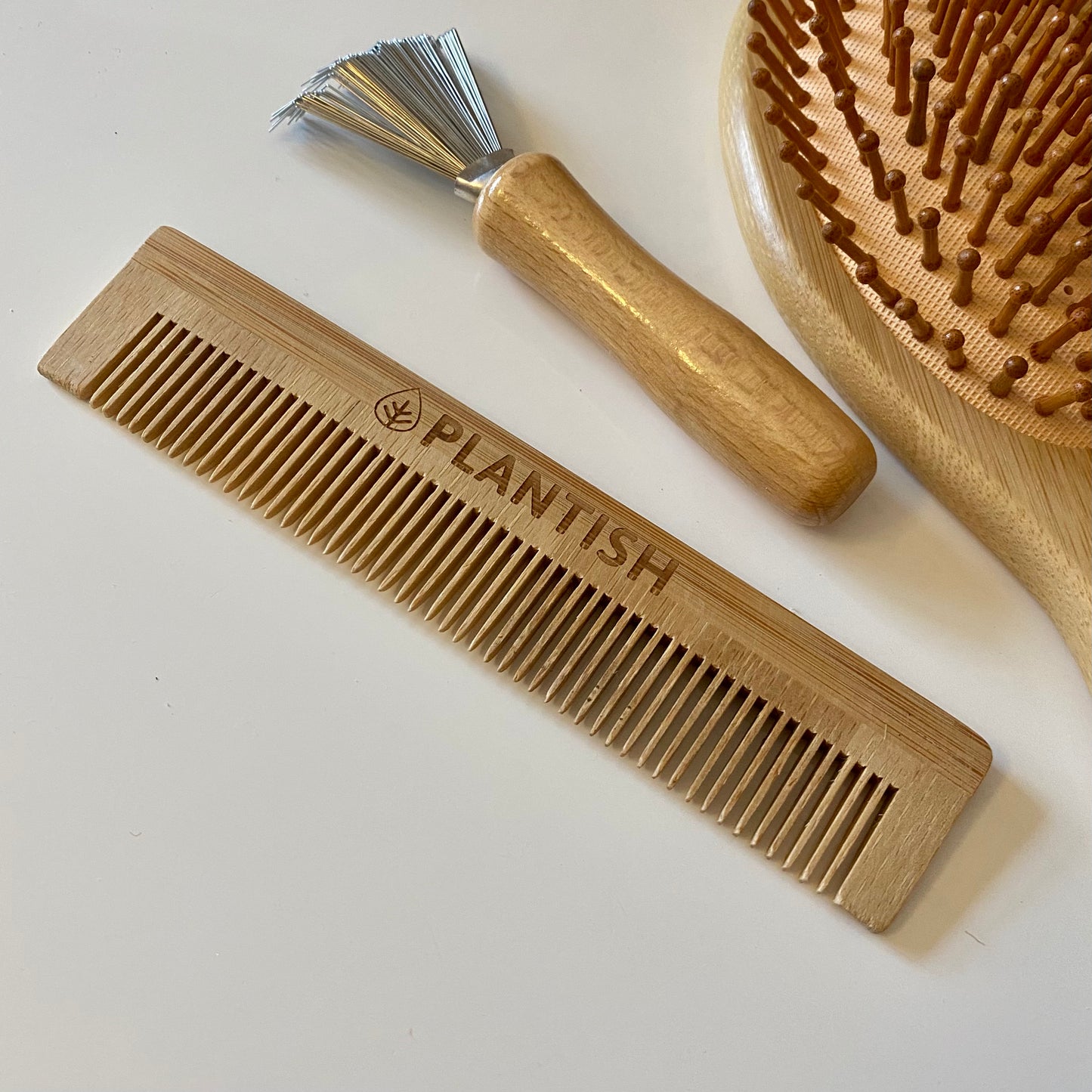 Bamboo Hair Brush Set