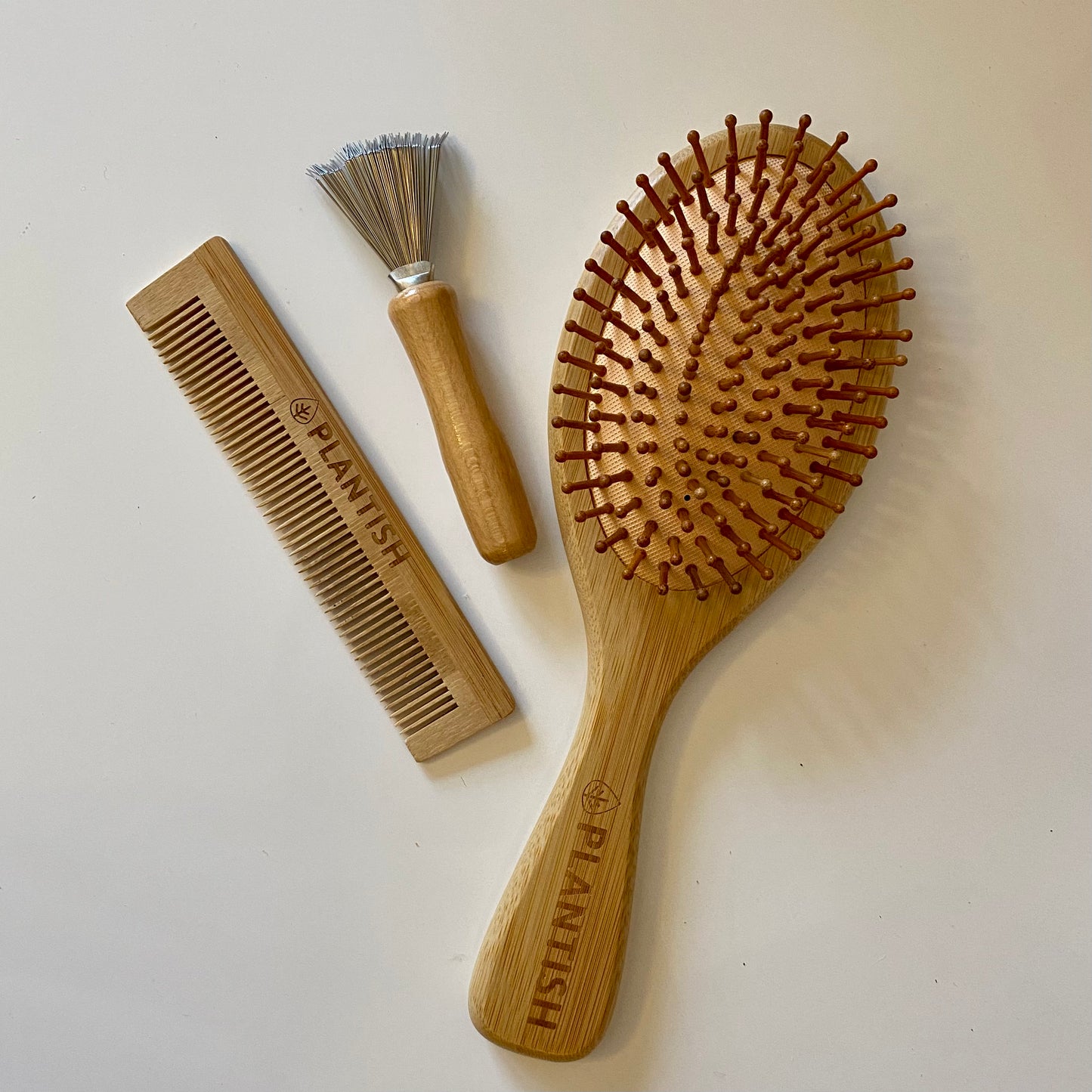 Bamboo Hair Brush Set