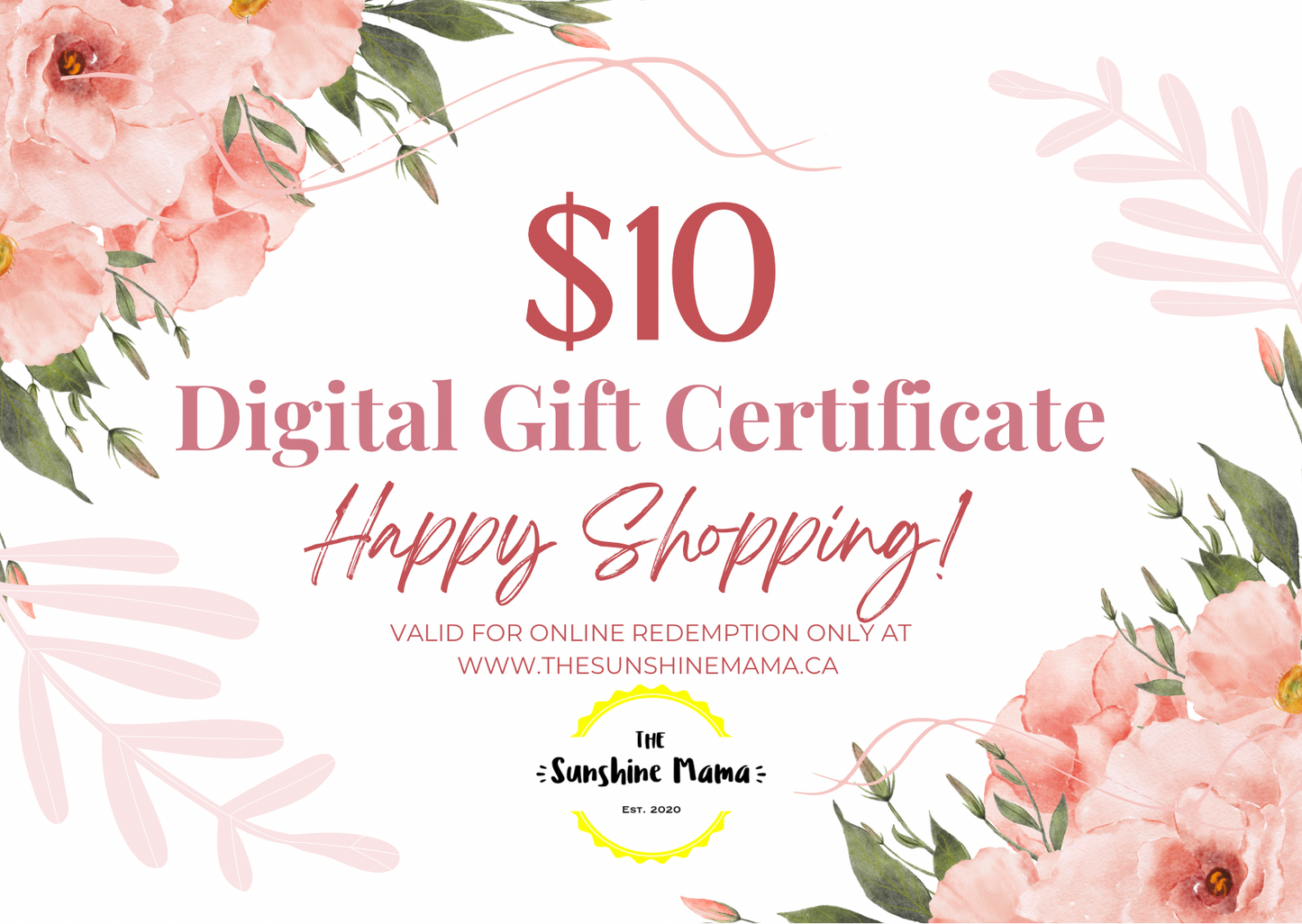 Digital Gift Certificate